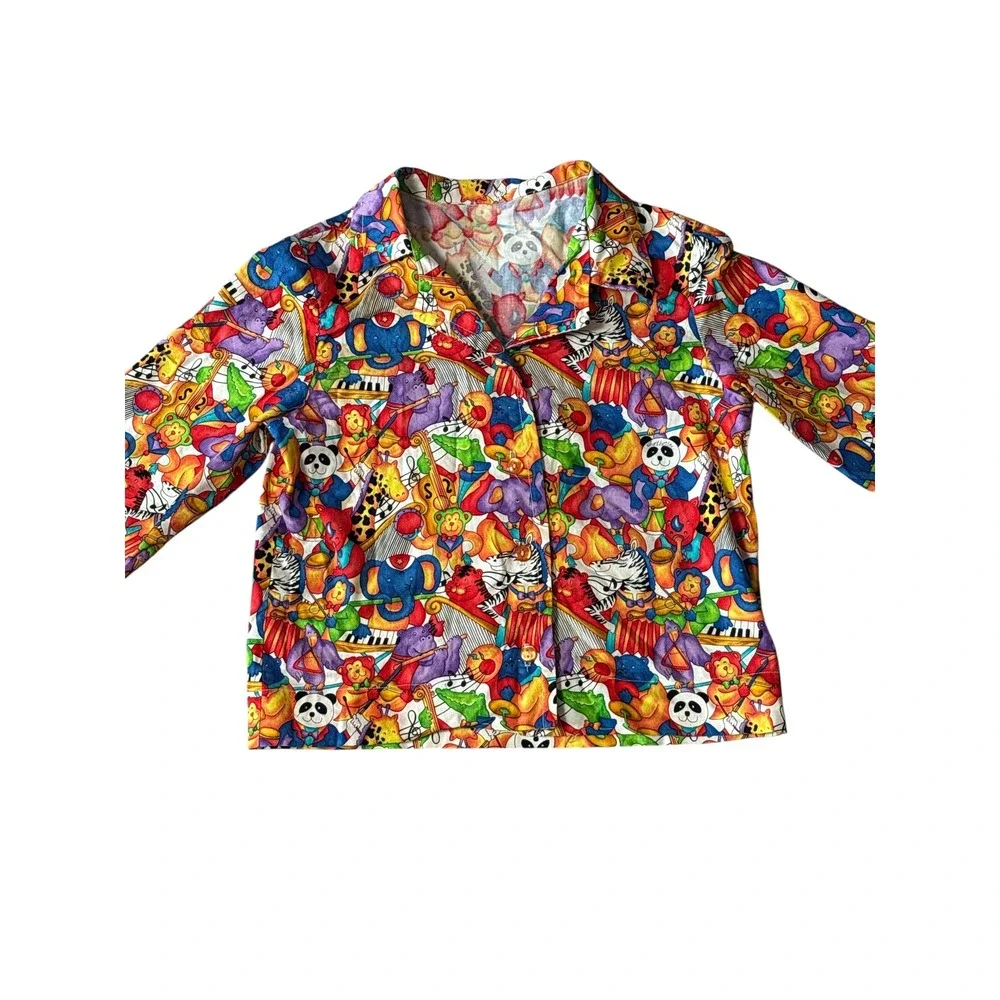 Vintage‎ 90s Maximalist Animal Orchestra Childs Top